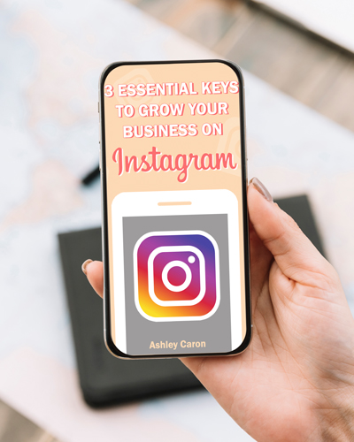 grow your business on instagram shown on phone held by woman